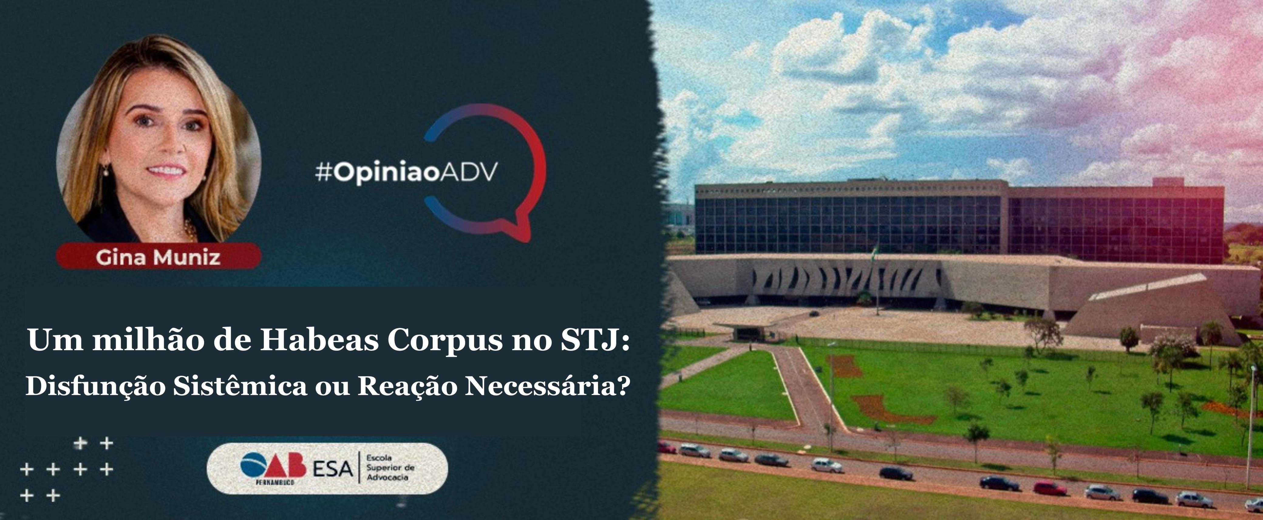 Um milhão de habeas corpus no STJ: Disfunção Sistêmica ou Reação Necessária?