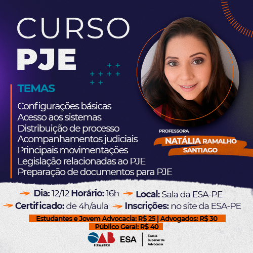 Dia: 12/12 - Curso PJE