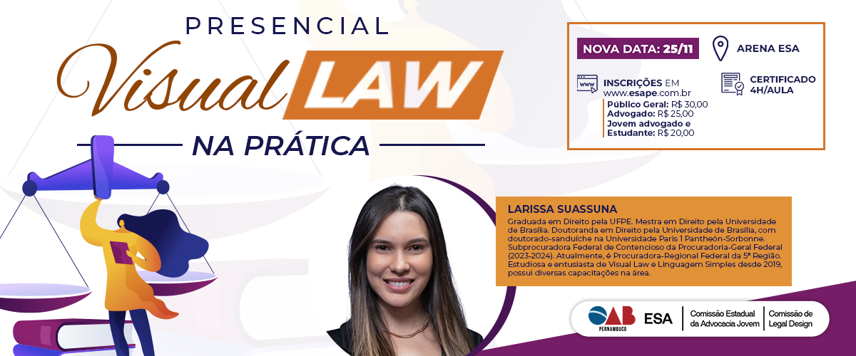 Dia: 27/10 - "Visual Law na prática" Detalhes
