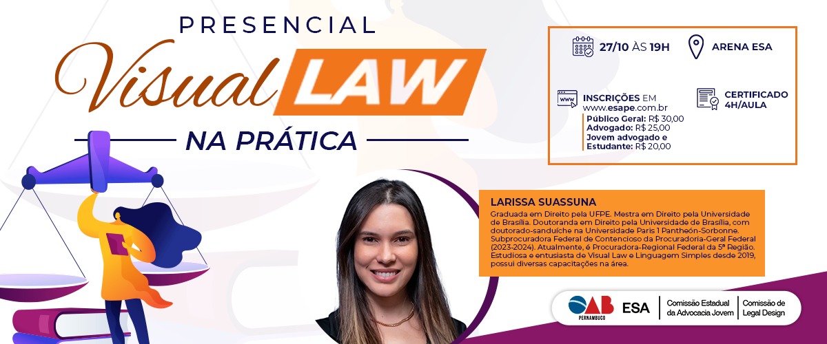 Dia: 27/10 - "Visual Law na prática" Detalhes