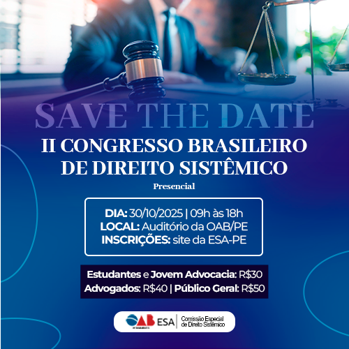 Dia: 30/10 - II Congresso Brasileiro de Direito Sistêmico